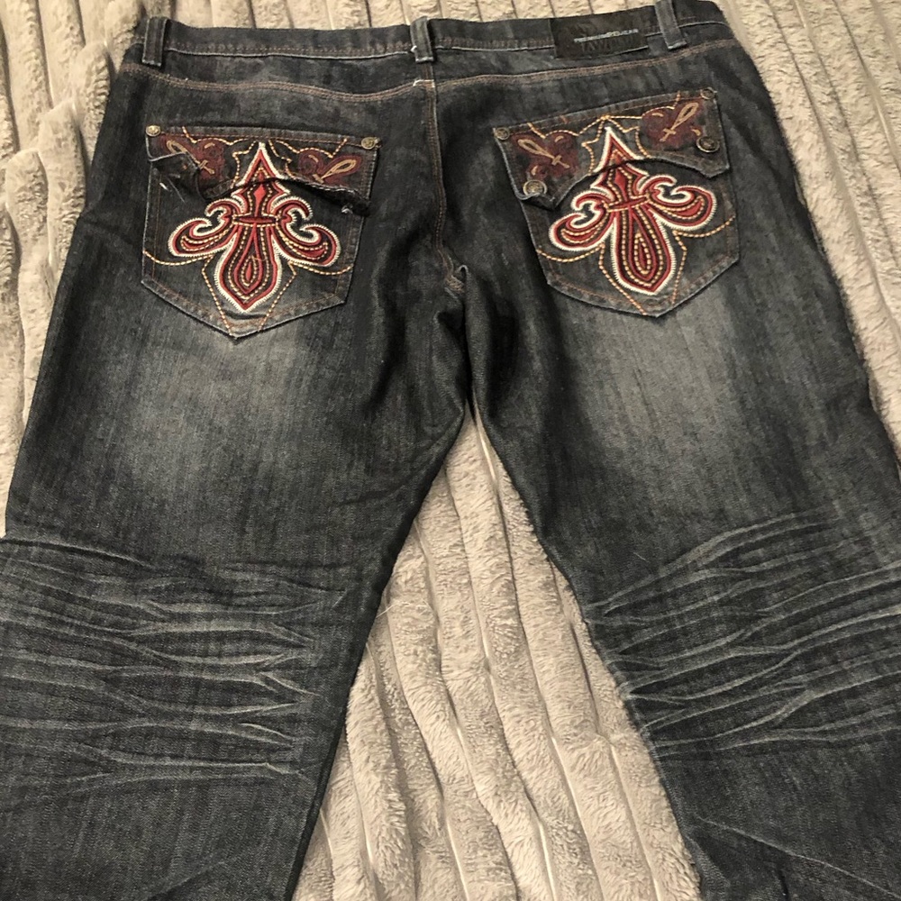 Cool Design Pocket Black jeans size men’s 38x32